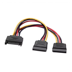 Cable Alimentación Aisens A131-0353- SATA Macho - 2x SATA Hembra- 20cm- Negro