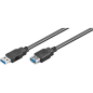 CABLE ALARGADOR USB 3-2 EWENT USB-A MACHO USB-A HEMBRA 1m NEGRO