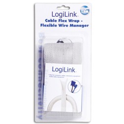 ORGANIZADOR DE CABLES 1-8M FLEXWRAP GRIS LOGILINK - KAB0007