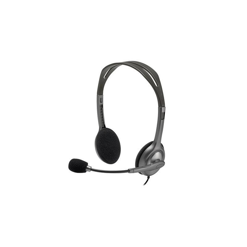 Auriculares Logitech H111- con Micrófono- Jack 3-5- Negros