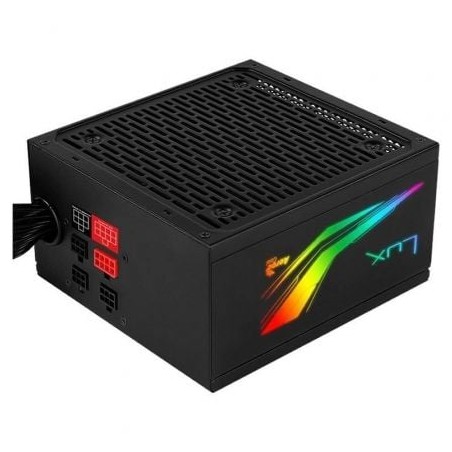 Fuente de Alimentación Aerocool LUX RGB 550M- 550W- Ventilador 12cm- 80 Plus Bronze