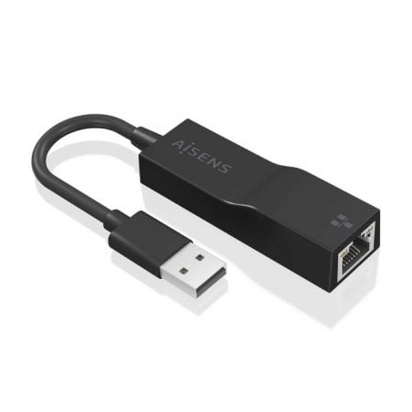 Adaptador USB 3-0 Aisens A106-0766- USB Macho - RJ45 Hembra- 15cm- Negro