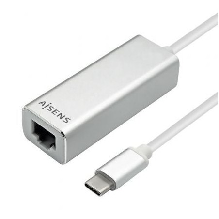 Adaptador USB Tipo-C - RJ45 Aisens A109-0341- 1000Mbps- USB Tipo-C Macho - RJ45 Hembra