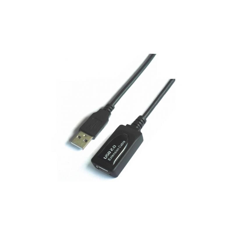 Cable Alargador USB 2-0 Aisens A101-0018- USB Macho - USB Hembra- Hasta 2-5W- 60Mbps- 5m- Negro