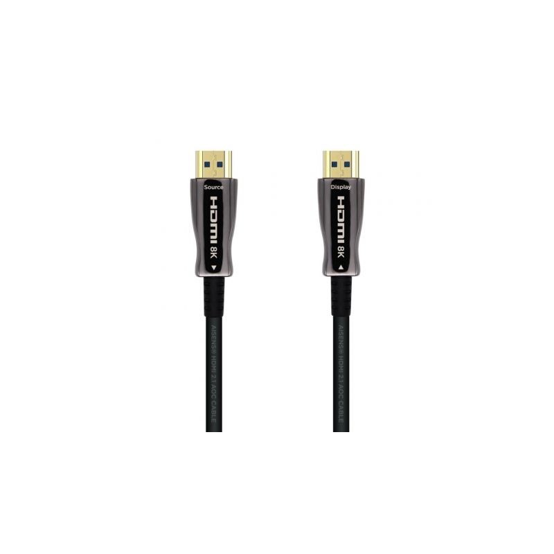 Cable HDMI 2-1 AOC 8K Aisens A153-0520- HDMI Macho - HDMI Macho- 40m- Negro