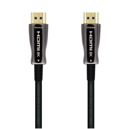 Cable HDMI 2-1 AOC 8K Aisens A153-0520- HDMI Macho - HDMI Macho- 40m- Negro