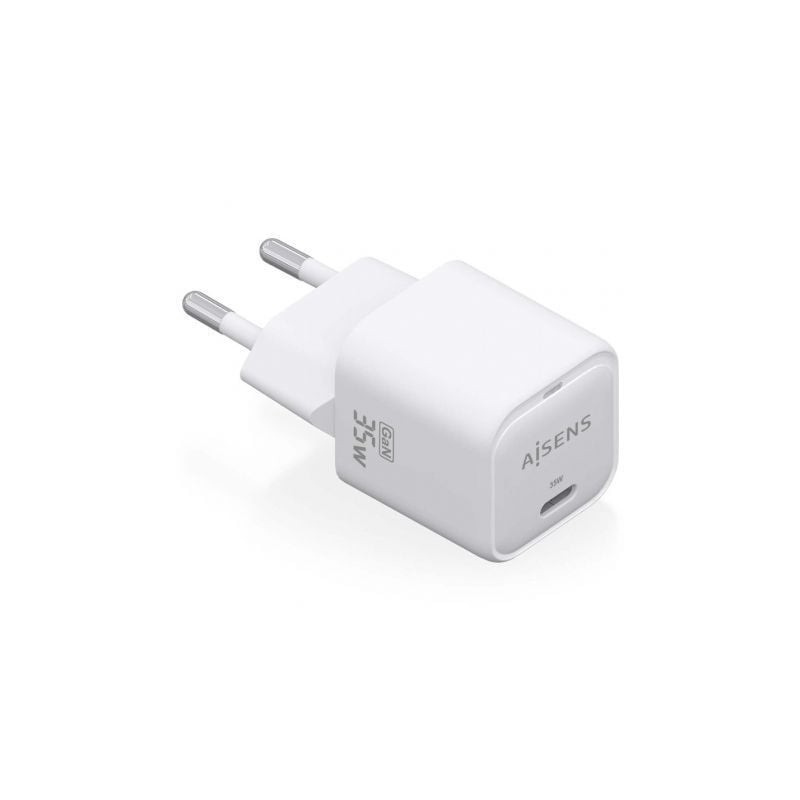 Cargador Gan de Pared Aisens ASCH-35W1P022-W- 1xUSB Tipo-C- 35W