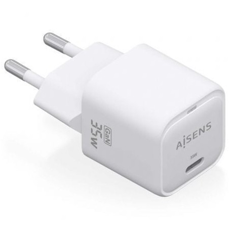 Cargador Gan de Pared Aisens ASCH-35W1P022-W- 1xUSB Tipo-C- 35W