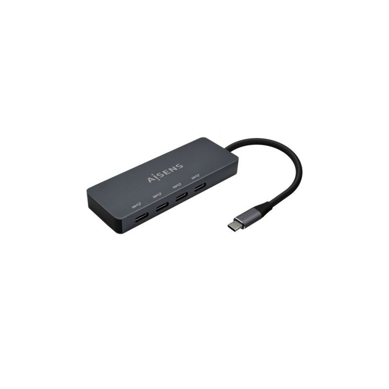 Hub USB Tipo-C Aisens A109-0745- 4xUSB Tipo-C- Gris