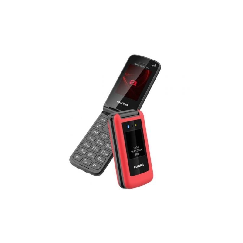 Teléfono Móvil Aiwa FP-30-4G RD para Personas Mayores- Rojo