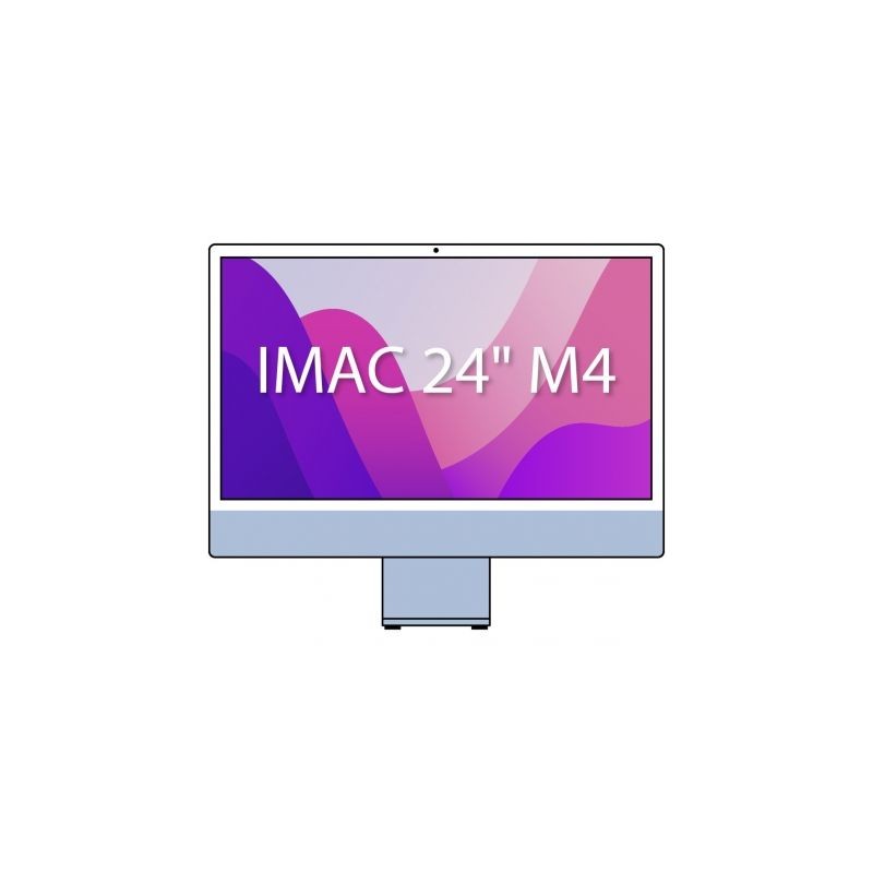 Apple iMac 24" Retina 4,5K - M4 10-Core CPU- 16Gb- 256Gb SSD- 10-Core GPU- Azul