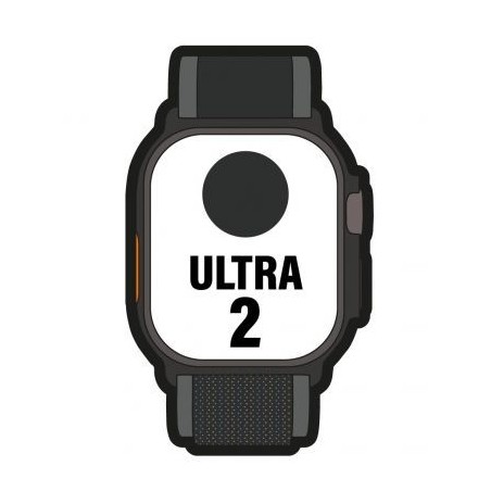 Apple Watch Ultra 2- GPS- Cellular- 49mm- Caja de Titanio Negro - Correa Loop Trail Negro S-M