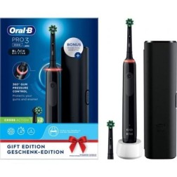 Cepillo Dental Braun Oral-B Vitality Pro 3 3500- Incluye 2 Recambios- Negro