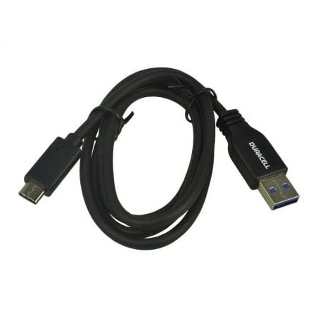 Cable USB 3-0 Tipo-C Duracell USB5031A- USB Tipo-C Macho - USB Macho- 1m- Negro