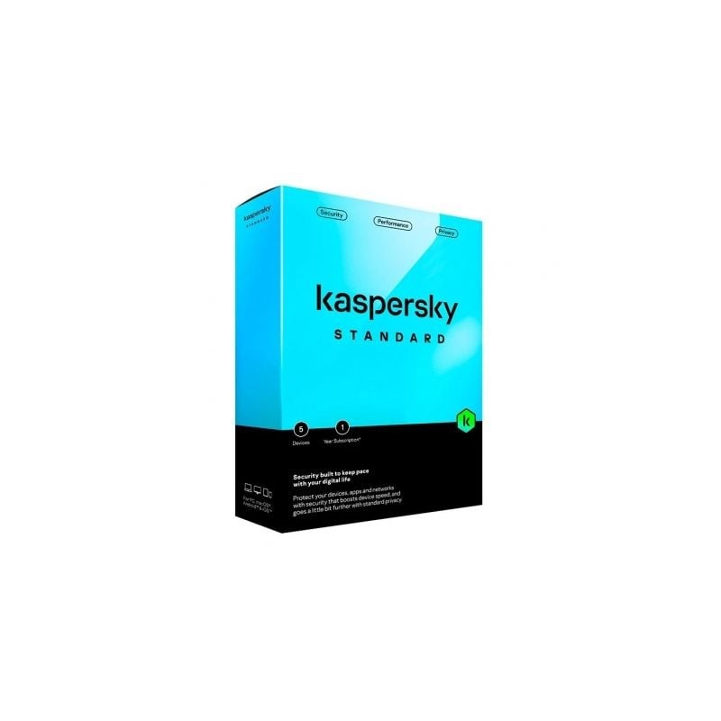 Antivirus Kaspersky Standard- 5 Dispositivos- 1 Año