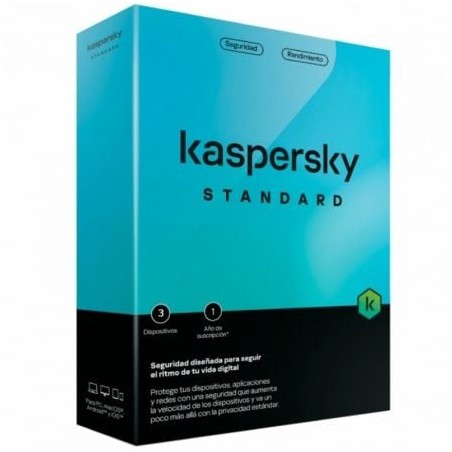 Antivirus Kaspersky Standard- 3 Dispositivos- 1 Año