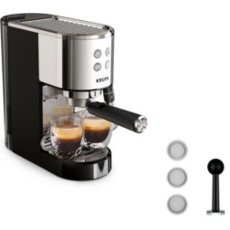 Cafetera Expreso Krups Virtuoso- 1400W- 15 Bares- Plata