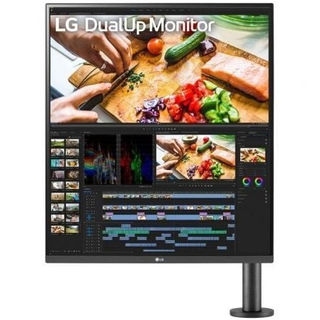 Monitor Profesional LG DualUp Ergo 28MQ780-B 27-6"- SDQHD- Multimedia- Regulable en altura- Negro