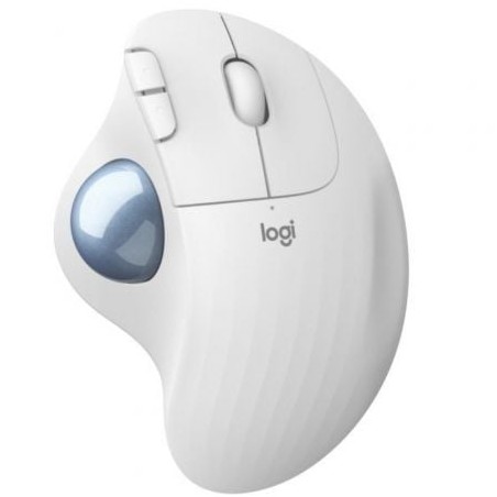 Ratón Trackball Inalámbrico por Bluetooth Logitech ERGO M575- Hasta 2000 DPI- Blanco Crudo