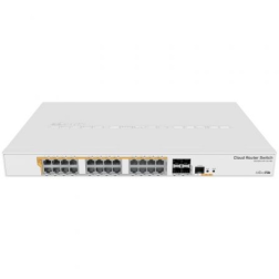 Switch Mikrotik CRS328-24P-4S+RM- 28 Puertos- RJ45 10-100-1000- SFP- PoE