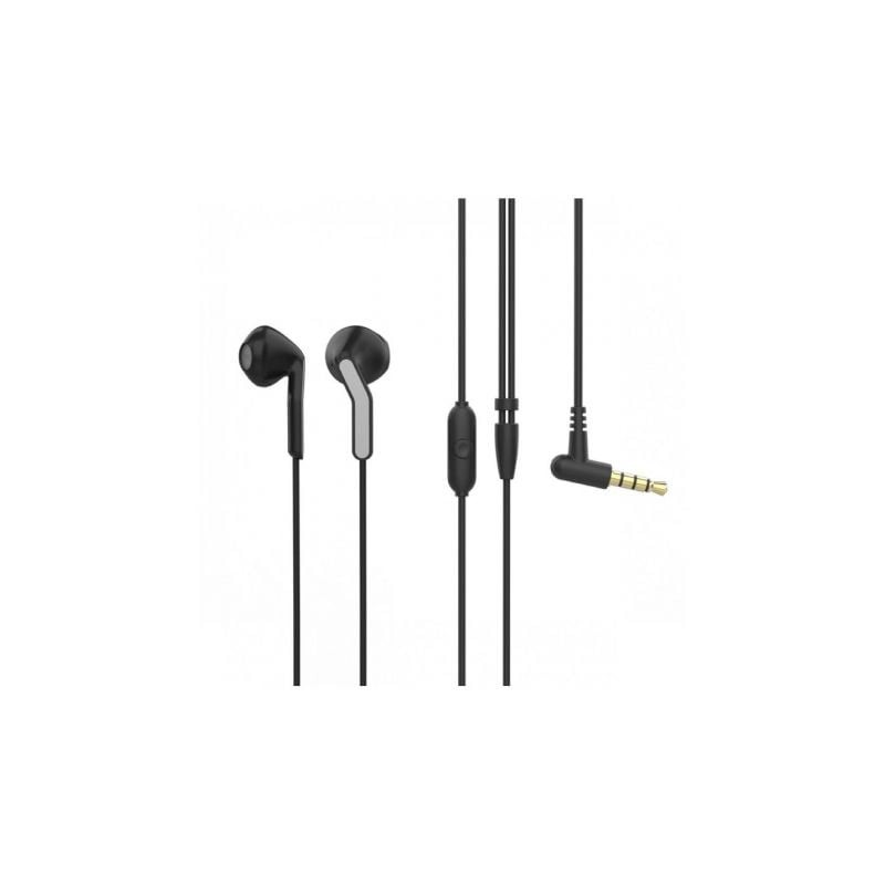 Auriculares Intrauditivos Muvit For Change MCHPH0001- con Micrófono- Jack 3-5- Negros