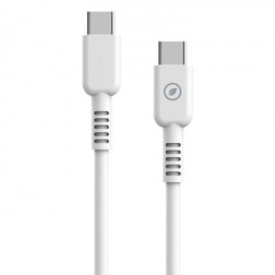 Cable USB 2-0 Tipo-C Muvit For Change MCUSC0008- USB Tipo-C Macho - USB Tipo-C- Hasta 60W- 1-2m- Blanco