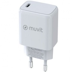 Cargador de Pared Muvit For Change MCACC0014- 1xUSB Tipo-C- 30W