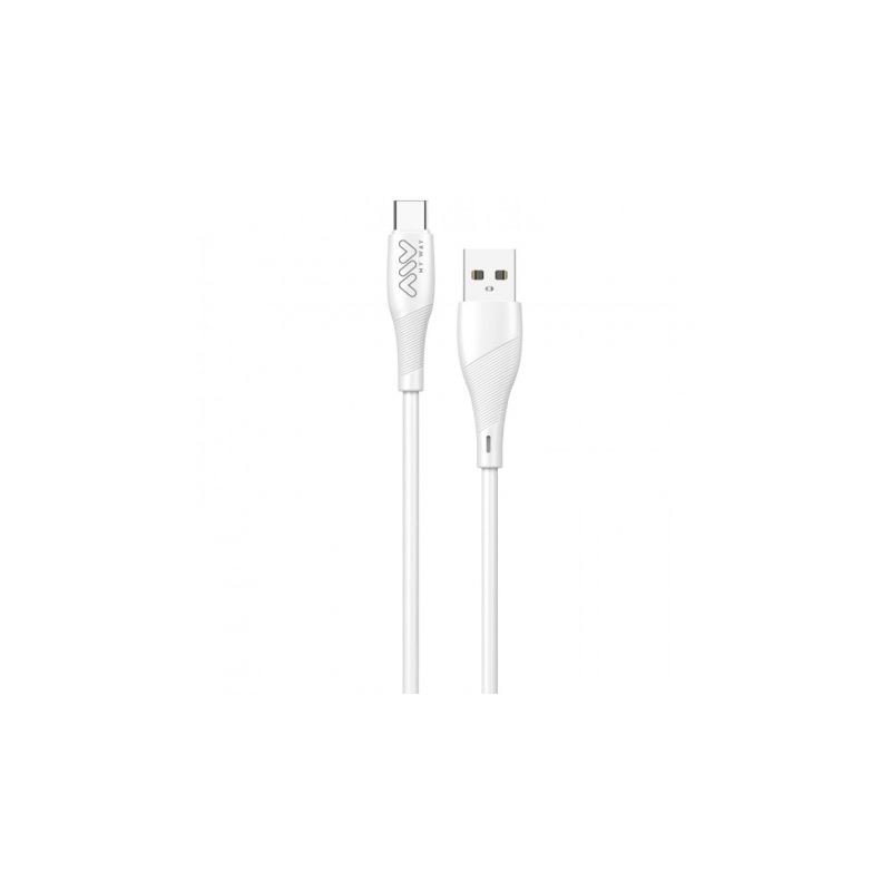 Cable USB 2-0 Tipo-C Myway MWUSC0019- USB Macho - USB Tipo-C Macho- 1m- Blanco