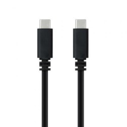 Cable USB 2-0 Tipo-C Nanocable 10-01-2301-L150- USB Tipo-C Macho - USB Tipo-C Macho- 480Mbps- 1-5m- Negro