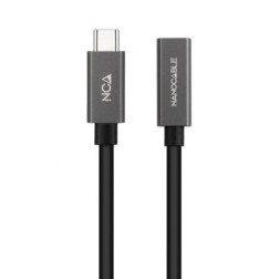 Cable Alargador USB 3-2 Nanocable 10-01-4401-L150- USB Tipo-C Macho - USB Tipo-C Hembra- 1-5m- Negro