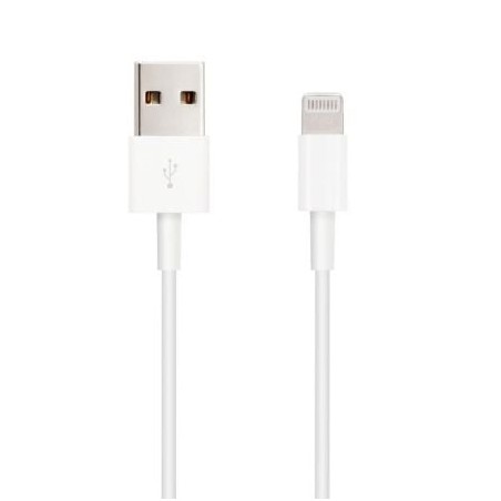 Cable USB 2-0 Lightning Nanocable 10-10-0402- USB Macho - Lightning Macho- 2m- Blanco