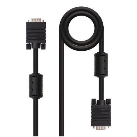 Cable SVGA Nanocable 10-15-0102- VGA Macho - VGA Macho- 1-8m- Negro