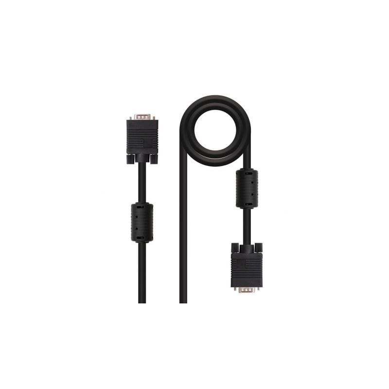 Cable SVGA Nanocable 10-15-0103- VGA Macho - VGA Macho- 3m- Negro