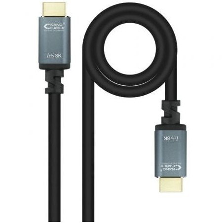 Cable HDMI 2-1 IRIS 8K Nanocable 10-15-8010- HDMI Macho - HDMI Macho- 10m- Negro