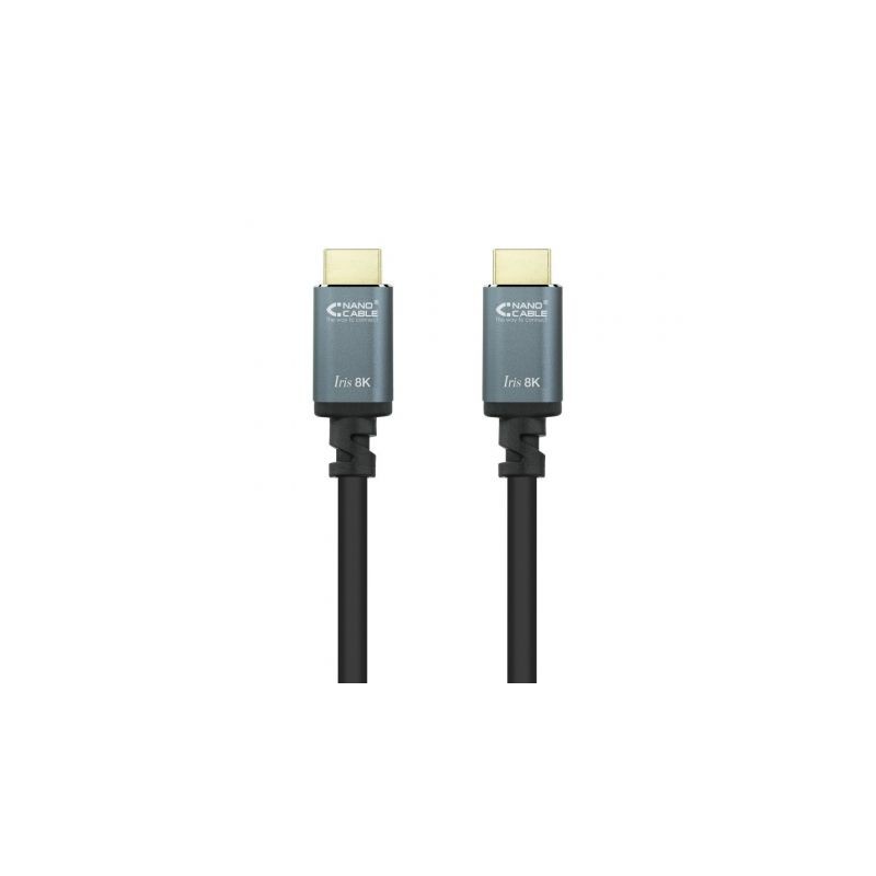 Cable HDMI 2-1 8K Nanocable 10-15-8001-L150- HDMI Macho - HDMI Macho- 1-5m- Negro