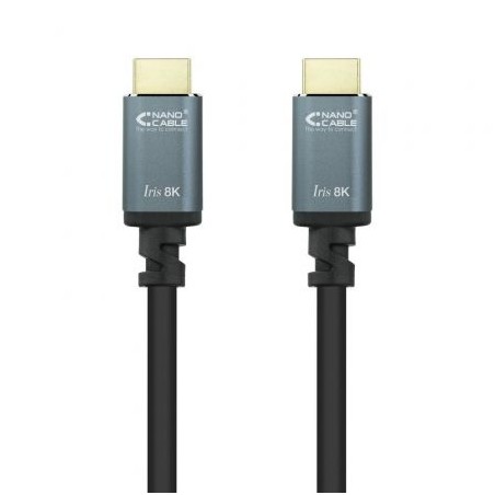 Cable HDMI 2-1 8K Nanocable 10-15-8001-L150- HDMI Macho - HDMI Macho- 1-5m- Negro