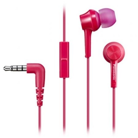 Auriculares Intrauditivos Panasonic RP-TCM105- con Micrófono- Jack 3-5- Rosas