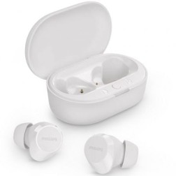 Auriculares Bluetooth Philips TAT1209 con estuche de carga- Autonomía 6h- Blancos