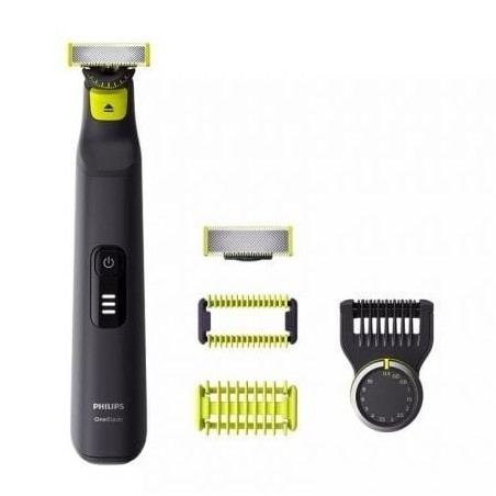 Cortabarbas + Recortadora Philips Oneblade Pro 360 QP6541-15- con Batería- 4 Accesorios