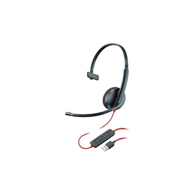 Auriculares Plantronics Blackwire C3210- con Micrófono- USB- Negros