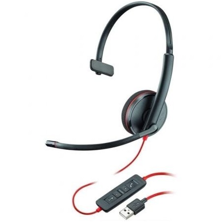 Auriculares Plantronics Blackwire C3210- con Micrófono- USB- Negros