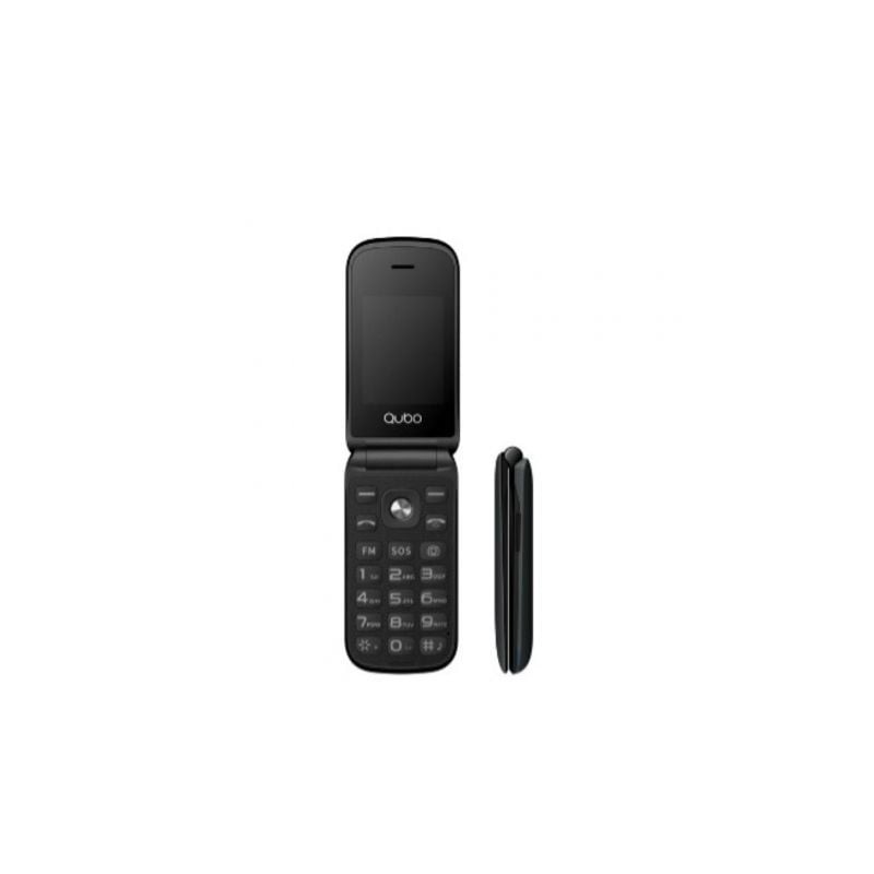 Teléfono Móvil Qubo X-209 4G para Personas Mayores- Negro