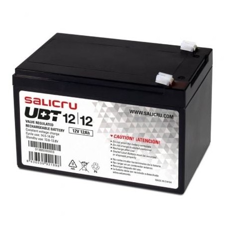 Batería Salicru UBT 12-12 compatible con SAI Salicru según especificaciones