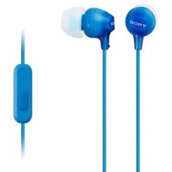 Auriculares Intrauditivos Sony MDR-EX15APLI- con Micrófono- Jack 3-5- Azules