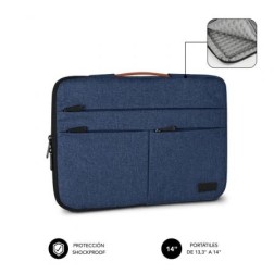 Funda Subblim Air Padding 360 Sleeve para Portátiles hasta 14"- Azul