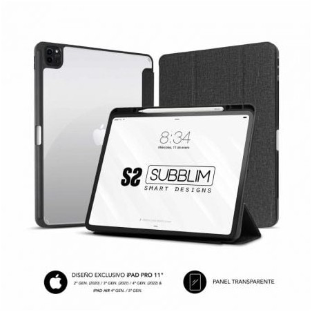 Funda Subblim Clear Shock para Tablet iPad Pro 11" 2020-2022- Negra