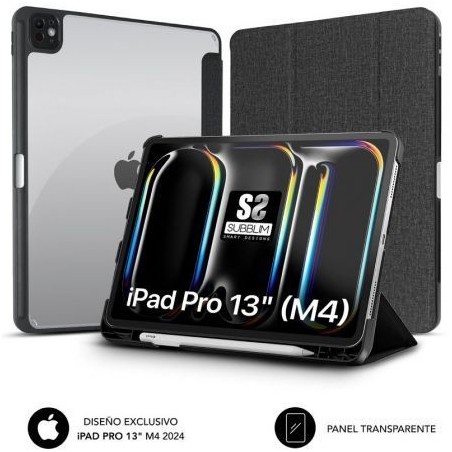 Funda Subblim Clear Shock Case para iPad Pro 12-9" 2024 M4- Negra