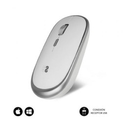 Ratón Mini Inalámbrico Subblim Wireless Mini- Hasta 1600 DPI- Plata