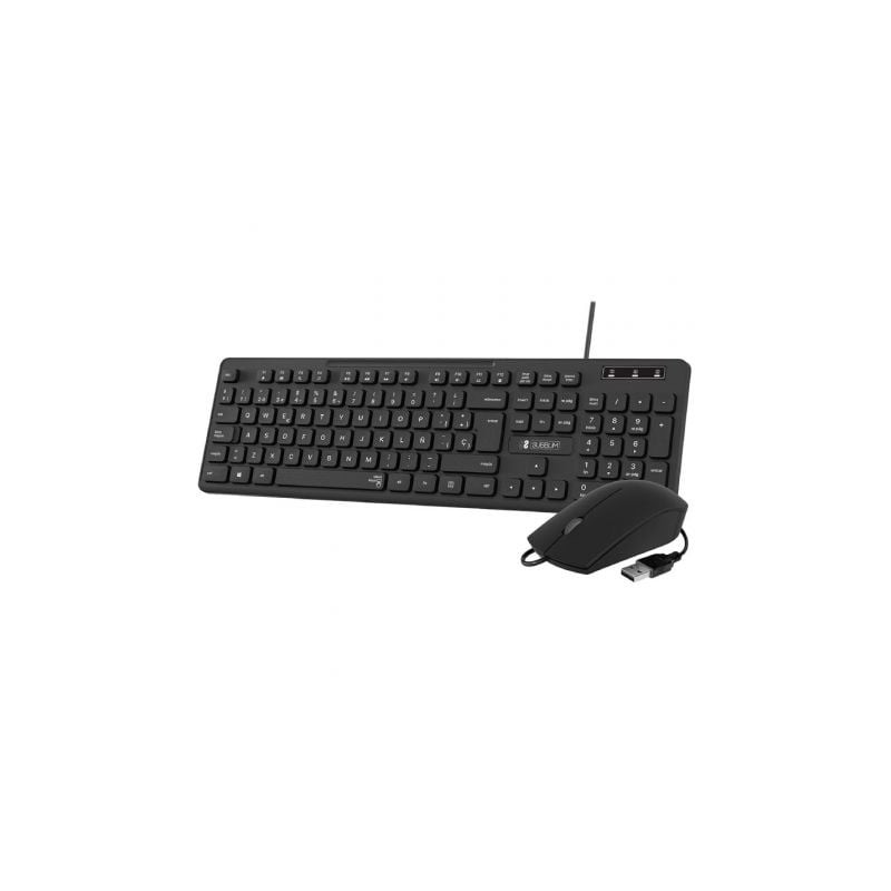 COMBO TECLADO RATON SUBBLIM BUSINESS SLIM SILENCIOSO CON CABLE USB