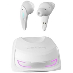 Auriculares Bluetooth Mars Gaming MHI-Ultra con estuche de carga- Autonomía 7-8h- Blancos